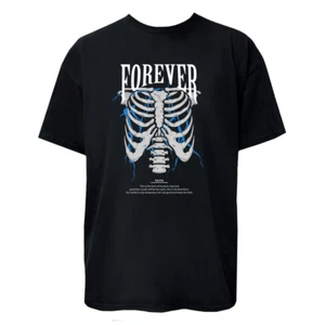 Forever Faith Skeleton T-Shirt – Unisex 100% Cotton Gothic Streetwear – Anato 20 - Picture 1 of 7