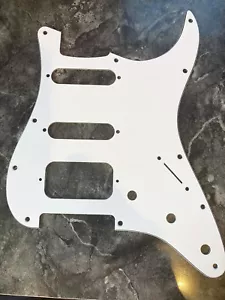 3-Ply White Pickguard For Lone Star or American Deluxe Stratocaster 11 Hole HSS - Picture 1 of 7