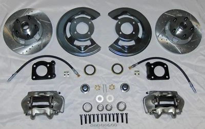 Ford Mustang 1964-66 11" rotores pinzas manguera freno de disco delantero kit de conversión Foto 1 de 4