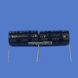 2pcs For SPT 220uF 100V Audio Speaker Divider Crossover Non-Polarity Capacitor - Picture 1 of 8