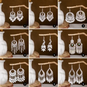 Dangle Drop Hook Chandelier Earrings Bohemian Boho Boho-Chic Unique Gift UK - Picture 1 of 18