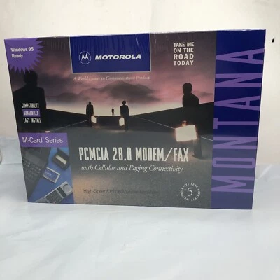 Motorola PCMCIA 28.8 Modem / Fax with Cellular and Paging Connectivity Sealed - Image 1 of 4