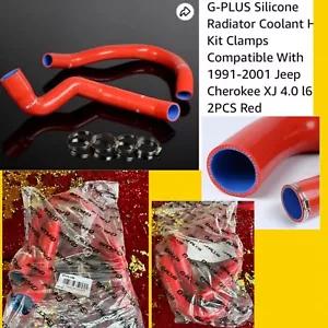 G-PLUS Performance Parts 01SHC1061ZRD JEEP Silicone Radiator Coolant Hose 2 New - Picture 1 of 8