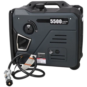 Inverter Generator 5.5KW Portable Generator w/ Wheels 4 Stroke Gas & LPG - Picture 1 of 19