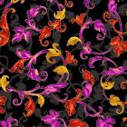 Michael Miller Fabric - Leafy Scrolls - 100% Cotton Fabric - Mmdm10579red