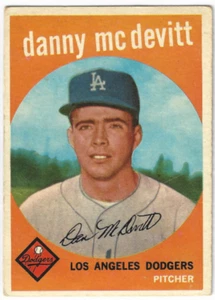 Danny McDevitt 1959 Topps Baseball Card Los Angeles Dodgers #364 - Picture 1 of 2