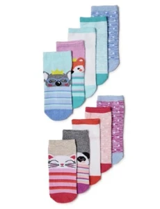 Wonder Nation PANDA Girls No Show Socks 10 Pack Size M 10.5-4 BACK TO SCHOOL - Picture 1 of 3