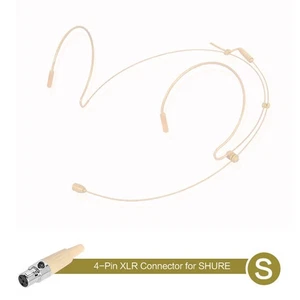 Wireless Ear Hook Microphone Steel Made Ear-hang 4-pin XLR Connector Lightweight - Picture 1 of 12