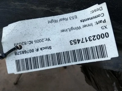  X5 WING LINER SPLASH GUARD E53 Rear RightRear Right OSR (*) BMW 99-07 - Image 1 of 4