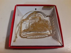Nation's Treasures Tillamook Head Oregon adorno de Navidad acabado oro 24K - Imagen 1 de 3