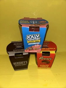 Set 3 Hershey Kerzen - Hershey Chocolate, Jolly Rancher Watermelon & Reeses  - Bild 1 von 5