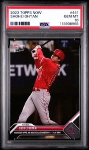 2023 Topps Now Shohei Ohtani 441 Hardest Oppo HR Angels PSA graded Gem Mint 10 - Picture 1 of 2