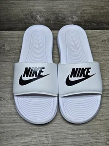 Nike Victori One Slide White Black CN9675-100 Men's 11 Pre-loved NO BOX - Picture 1 of 6