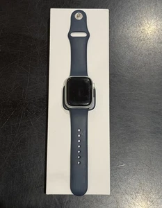Apple Watch Series 9 41mm Silver Aluminium with Blue S/M sports band - Cellular  - Picture 1 of 6
