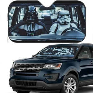Star Wars Darth Vader and Stormtrooper Car Sun Shade, Movie Auto Sunshade - Bild 1 von 4
