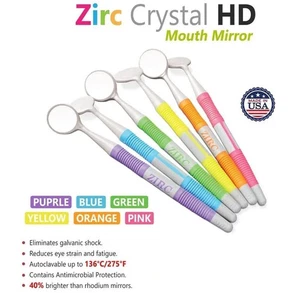 ZIRC Crystal HD # Soft Grip Jewel Mouth Mirror (12pk) Free Shipping - Picture 1 of 8