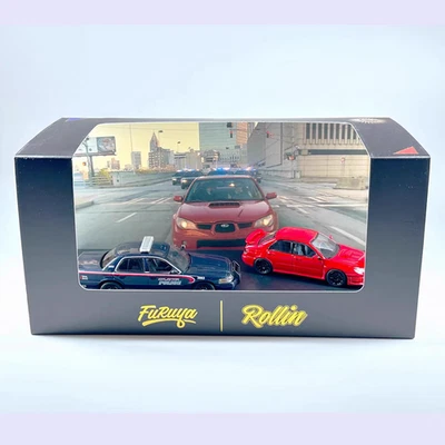 Rollin/Furuya 1/64 Ford Crown CV & Subaru Impreza Limited Diecast Car Set - Image 1 of 4