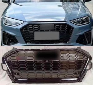 For Audi A4 S4 RS4 style 2020 2021 2022 2023 Front Honeycomb Mesh Grill Grille - Picture 1 of 4