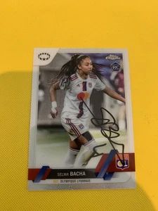 Tarjeta de novato firmada por Selma Bacha UWCL con certificado de autenticidad - Lyon / Francia mujeres / OL Lyonnes - Imagen 1 de 1