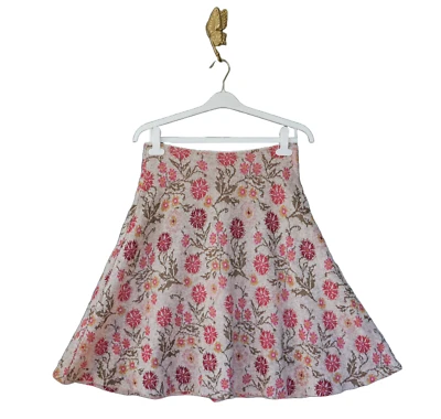 Cecilia Prado Anthropologie Meadowlark Floral Tapestry Knit Skirt S Cottagecore - Image 1 of 4