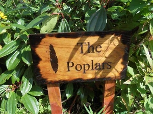Personalised Oak House Number Name Sign Carved Engraved Outdoor Wooden Plaque - Picture 1 of 10
