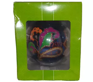Vera Bradley 2013 Venetian Paisley Glitter Glass Ball Ornament Christmas Season - Picture 1 of 10