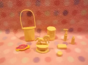 Muñeca Barbie Granja Estable Poni Caballo Paca de Heno Trofeo Cubo #8 Piezas Conjunto de Accesorios - Imagen 1 de 2