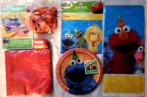 ELMO Sesame Street Birthday Party Super Snack Pack con palloncini, borse, invito - Foto 1 di 1