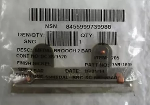 British Full Size:"2-SPACE MEDAL BROOCH BAR" (Firmin Make, in Unopened packet) - Picture 1 of 3