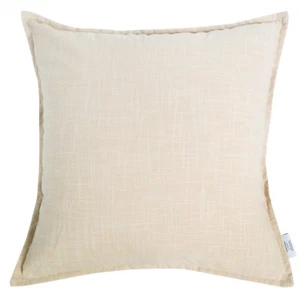 Cotton Home Decor Cushion Cover/Throw Pillow Soy Bean/White - Picture 1 of 1