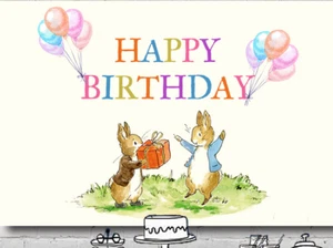 PETER RABBIT PERSONALISED BAPTISM BIRTHDAY PARTY BANNER BACKDROP DECORATION - Picture 1 of 4
