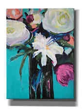 Epic Graffiti 'White Lily' by Jacqueline Brewer, Giclee Canvas Wall Art