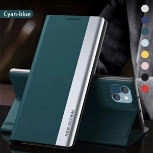 For iPhone 16 15 14 13 Pro Max 12 11 XS 8 7 Leather Flip Hybrid Stand Case Cover - Picture 1 of 20