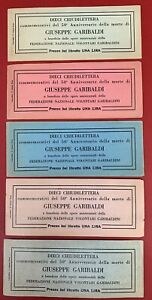 Garibaldi, 1932, 5 Diff. Booklets, Each with a Pane of 10 Poster Stamps, Rare