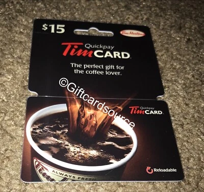 2013 TIM HORTONS COFFEE CUP GIFT CARD HANGER NO VALUE #6093 FD33812  CANADA NEW - Image 1 of 2