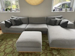 wohnzimmer couch gebraucht grau - Bild 1 von 3