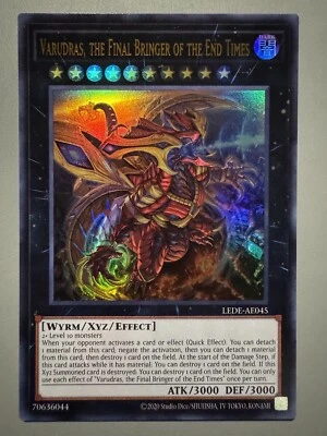 YUGIOH VARUDRAS THE FINAL BRINGER OF THE END TIMES ASIA ENGLISH LEDE ULTRA RARE - Image 1 of 3