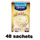 MAXWELL HOUSE LATTE 1 to 100 sachets classic roast instant coffee free delivery