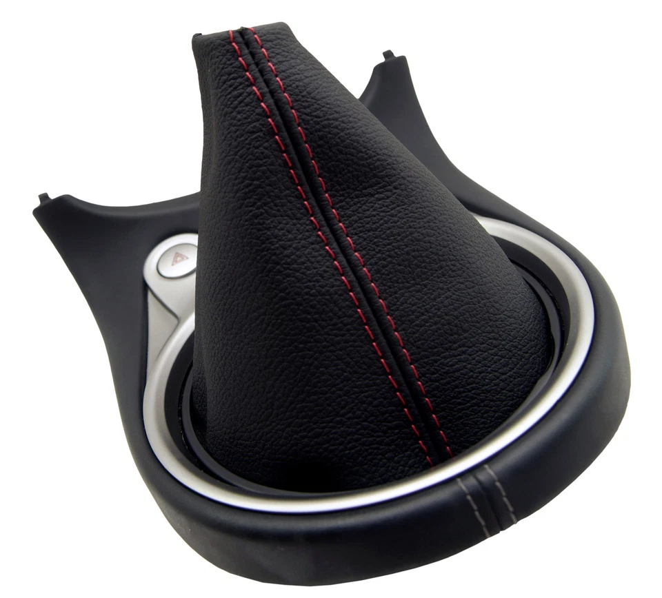 Cubierta de maletero de cambio manual de cuero para Nissan 370Z 2008-2019 puntada roja Foto 1 de 4