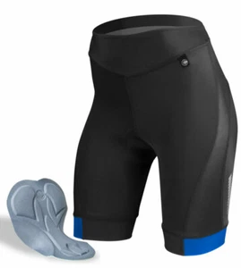 Women's Elite Long Distance Padded Bike Shorts | High Visibility Trim - Picture 1 of 47