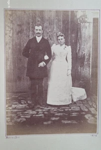Photo ancienne snapshot 1892  H. Jeandel  Lorraine Azerailles Mr et Mm Thiébaut - Picture 1 of 2