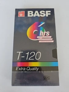 NEW Blank VHS Video Tape BASF T-120 Extra Quality 6 Hrs SEALED Recordable Media - Picture 1 of 4