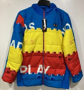 Adidas x Lego U Lego W Puffer Padded Jacket Retail Sz XL Youth $180 NWT - Picture 1 of 7