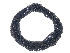 5 Strand Mystic Iolite Quartz Barrel Faceted 4x6mm Hydro Loose Beads 13"inch HB6 - Picture 1 of 6