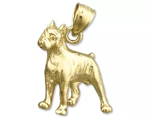 14K Gold Bull Terrier Charm - Picture 1 of 6