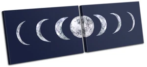 Moon Phase Astronomy Modern Space MULTI TELA parete arte foto stampa - Foto 1 di 1