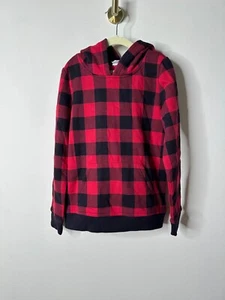 Ideology Unisex Red/Black Buffalo Check Hoodie 10/12 - Picture 1 of 4