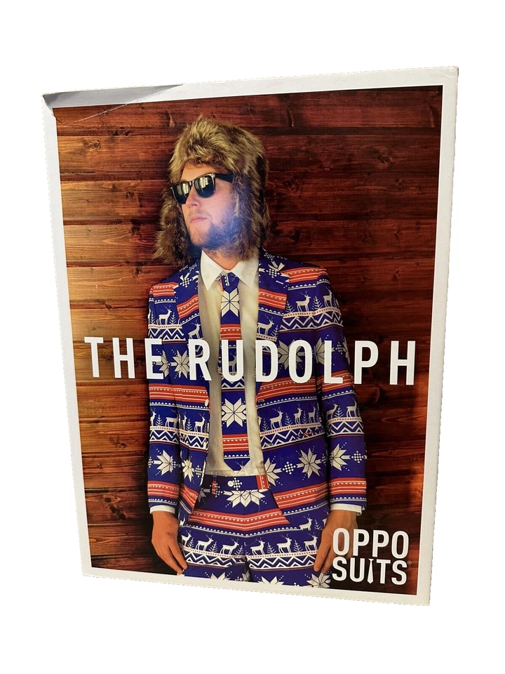 Opposuits THE RUDOLPH Christmas Tuxedo Suit Adult Costume 38 - Image 1 of 2
