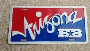 Vintage EMBOSSED Arizona Henry brown Buick Pontiac GMC vanity license plate - Picture 1 of 4