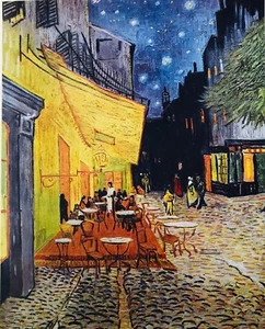 Impressionists Art Reproduction, Vincent Van Gogh "Sidewalk Cafe at Night - Picture 1 of 4